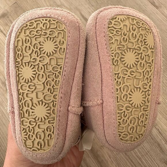 Ugg Boots Jesse Bow Boots Baby Pink Suede White Ribbon Bow Infants Size 0/1 - Picture 12 of 12